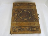 Vintage/Antique Black/White Photographs in Leather Bound Photo Album w/ Lock