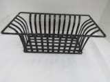 Black Metal Slat Center Stand Basket