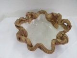 Vintage Charlestown Wine Leo & Karin Vitterman Basket Design Pottery Bowl