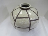 Formalities by Baum Bros Geometric Crackle Collection Wide Body to Narrow Neck Vase