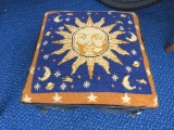 Sun & Stars Upholstered Top Step w/ Black Scroll Base