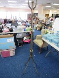 Metal/Brass Spindle Body Coat/Hat Stand w/ 8 Pegs