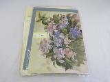 Lot - Misc. Picture Prints/Litho Prints No Frames, Flowers, Architecture, Etc.