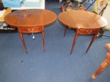 American Masterpiece Collection by Hickory Two Drop Wing/Oval Side Tables