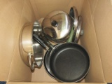 Range Kleen Pots, Pans, Glass Mixing Bowls Lot