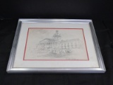 The State House Columbia South Carolina Picture Print in Metal Frame/Matt