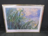 Claude Monet 'Les Iris Jaunes' Picture Print In Frame