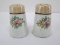 Japan Stamped Pair Vintage Porcelain Floral Motif Salt/Pepper Shakers
