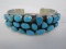 Silver Bracelet w/ Inlay Turqouise Stone Design