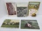 5 Antique 1908/09 Postcards w/ Green 1902 Series Benjamin Franklin Stamps