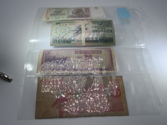 4 Foreign Paper Notes