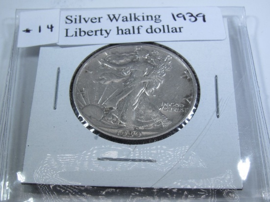 Silver Walking Liberty Half Dollar 1939