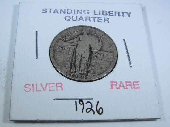 Standing Liberty Quarter Silver Rare Coin 1926-M