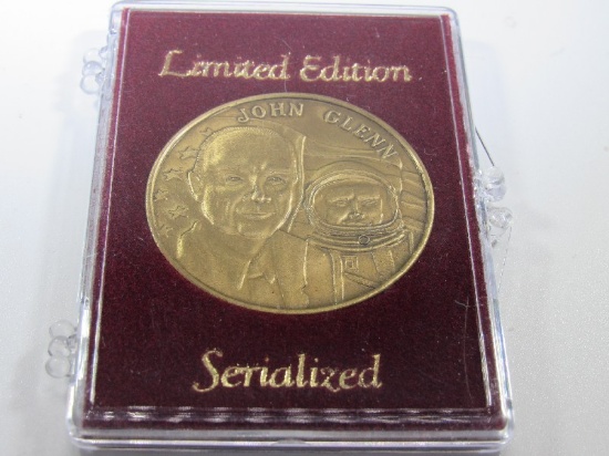 Limited Edition Serialized "John Glenn Returns to Space" 1998 Medallion