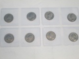 Eight 1776-1976 Bicentennial Quarters