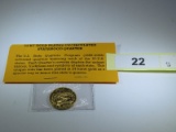 24kt Gold Plated Uncirculated Statehood Quarter 2006