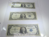 3 Piece Set Old Silver Dollar Certificats