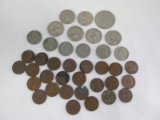 Coin Lot - Kennedy Half Dollar, Quarters, Five Cents, One Cents, Various Years