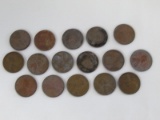 16 Lincoln Vintage One Cent Coins 1948, 1950, 1944, 1915, 1919, 1927, Etc.
