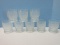 Set - 8 Heavy Pressed Glass 4 1/8