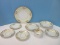 8 Pieces - Noritake Fine China Bancroft Pattern Gold Encrusted Floral Design Dinnerware