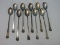 10 Rogers AA Silverplate Ribbon Bow Floral Design Iced Teaspoons