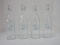 Set - 4 Glass Greenville Water Resalable Bottles w/ Wire Lock Caps