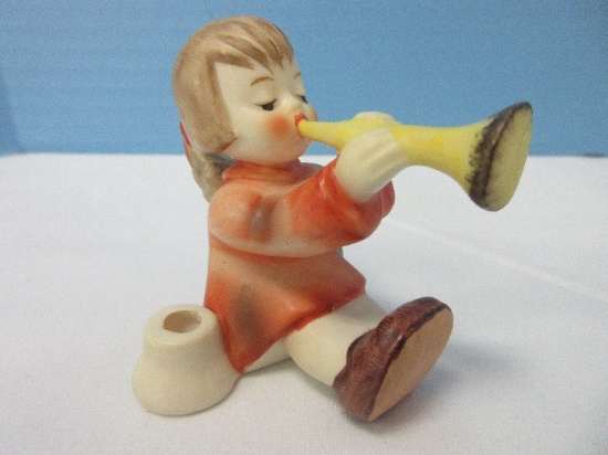 Goebel Hummel Porcelain Collectible Joyous News Series Angel w/ Trumpet