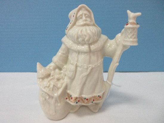 Lenox China Jewel Collection Second in Series Woodland Santa 7" Figurine Off White