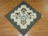 Applique Quilt Wall Hanging Heart Song Pattern