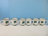 Set - 6 Greenville Stoneware Coffee Mugs