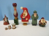 St. Nick Collection Figurines Carved Wooden 8