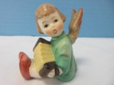 Goebel Hummel Porcelain Collectible Joyous News Series Angel w/ Accordion Figurine