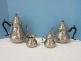 Phenomenal 5 Piece Server Set Royal Holland Pewter Reproduction Sleepy Hollow Restorations