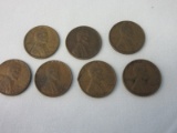 Coin Collection 7 Wheat Penny Coins, 2 Are 1944, 3 Are 1946, 1948, 1952