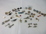 Collection Men's Tie Tack/Clips, Cuff Links, Lapel Pins