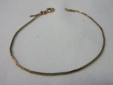 Stamped 14k Gold Box Chain Bracelet