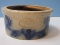 Beaumont Pottery Salt Glaze Cobalt Flower Pattern Small Butter Crock Vessel