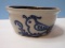 Salt Glaze Pottery Crock Vessel w/ Hand Perched Cobalt Bird Design