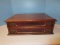 Rare Find Antique Walnut J&P Coats For hand & Machine Store Counter Top 2 Drawer Cabinet