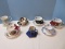 Collection 7 Cups & Saucers Queen's Fine Bone China, Old World Father Christmas Santa