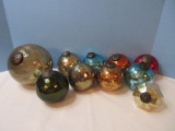 Collection Decorative Spheres & Ornaments Crackle Glass, Distress Mercury Glass, Etc.