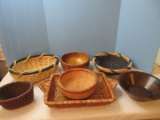 Group - Bread Serving Baskets, Casserole Server Basket, Treenware 9