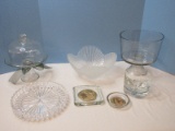 Group - Mikasa Crystal Frosted Scallop Shells Serving 10 1/4