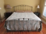 Grandiose Brass Beds of Virginia Mid-Century Heirloom Estate Style Iron King Size Bed