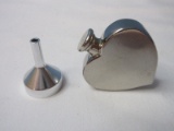 Debbie J. Palmer Perfume Heart Shape Flask w/ Funnel
