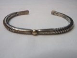 Native American 14k/Sterling Braided Rope Design Cuff Bracelet Makers