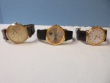 3 Mens Wrist Watches Seiko Spirit & Gervais-Pendard & Other