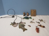 Awesome Jewelry Collection Artisan Hand Crafted Pins, Chico's Marcasite Charms