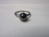 Sterling Silver Ring w/ Black Pearl